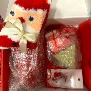 Festive Red and White Santa Gift Set